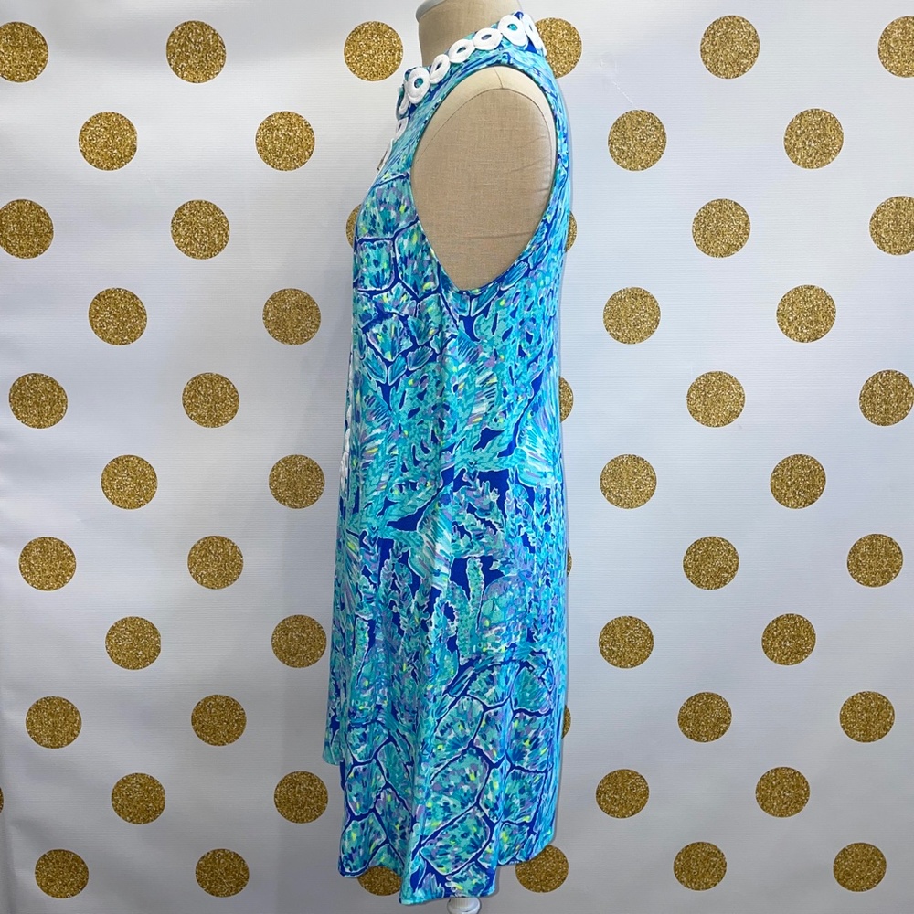 HTF Lilly Pulitzer Jane Shift Capri Teal Pop Up Tortuga Time, Size 4, NWT - Picture 3 of 9
